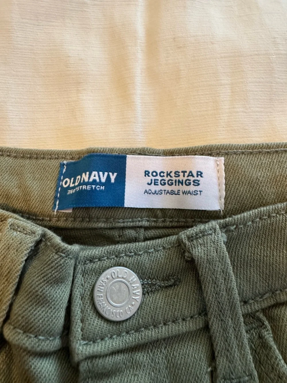 Old Navy Rockstar Jeggings Olive Green Skinny Pants Toddler Size 5T